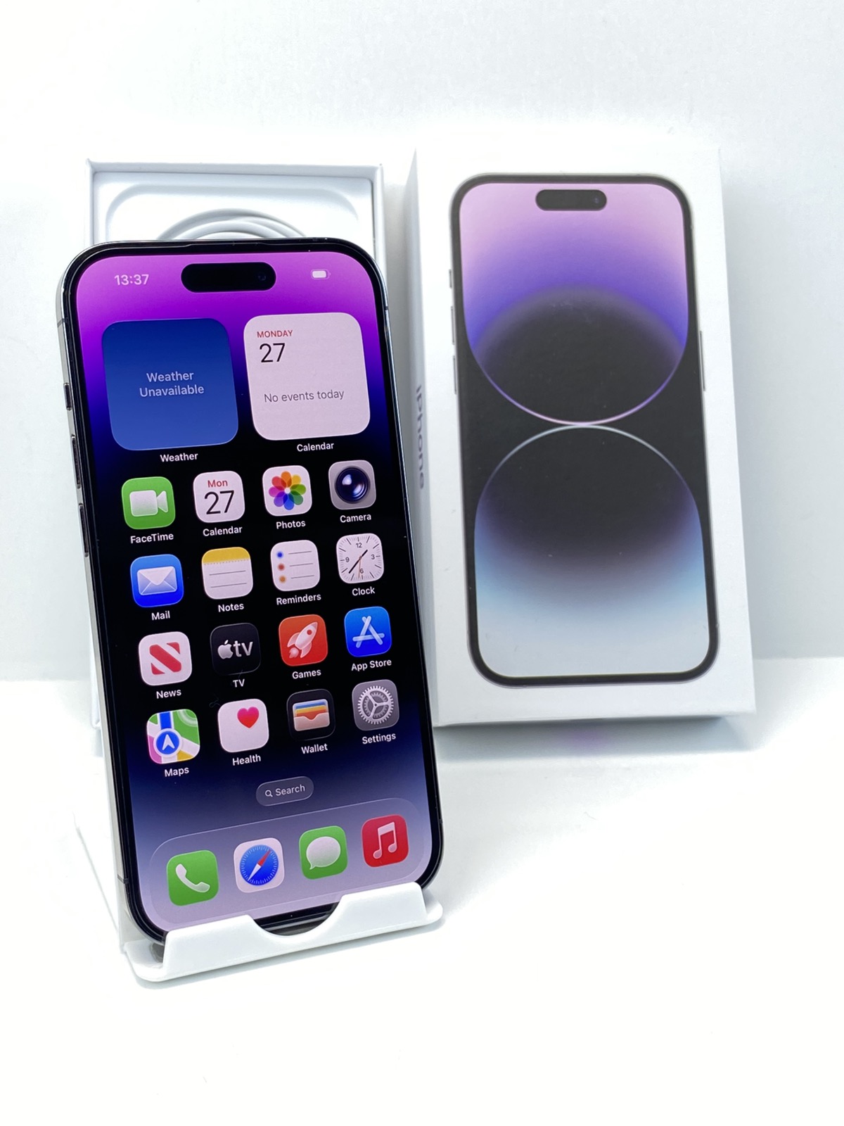 Apple iPhone 14 Pro A2650 1TB Purple Unlocked phone 98% battery