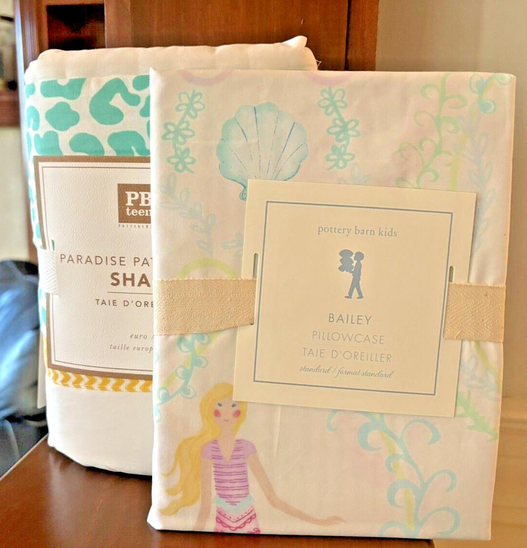 Pottery Barn Princess Beach holiday pillowcase sham Ariel Me