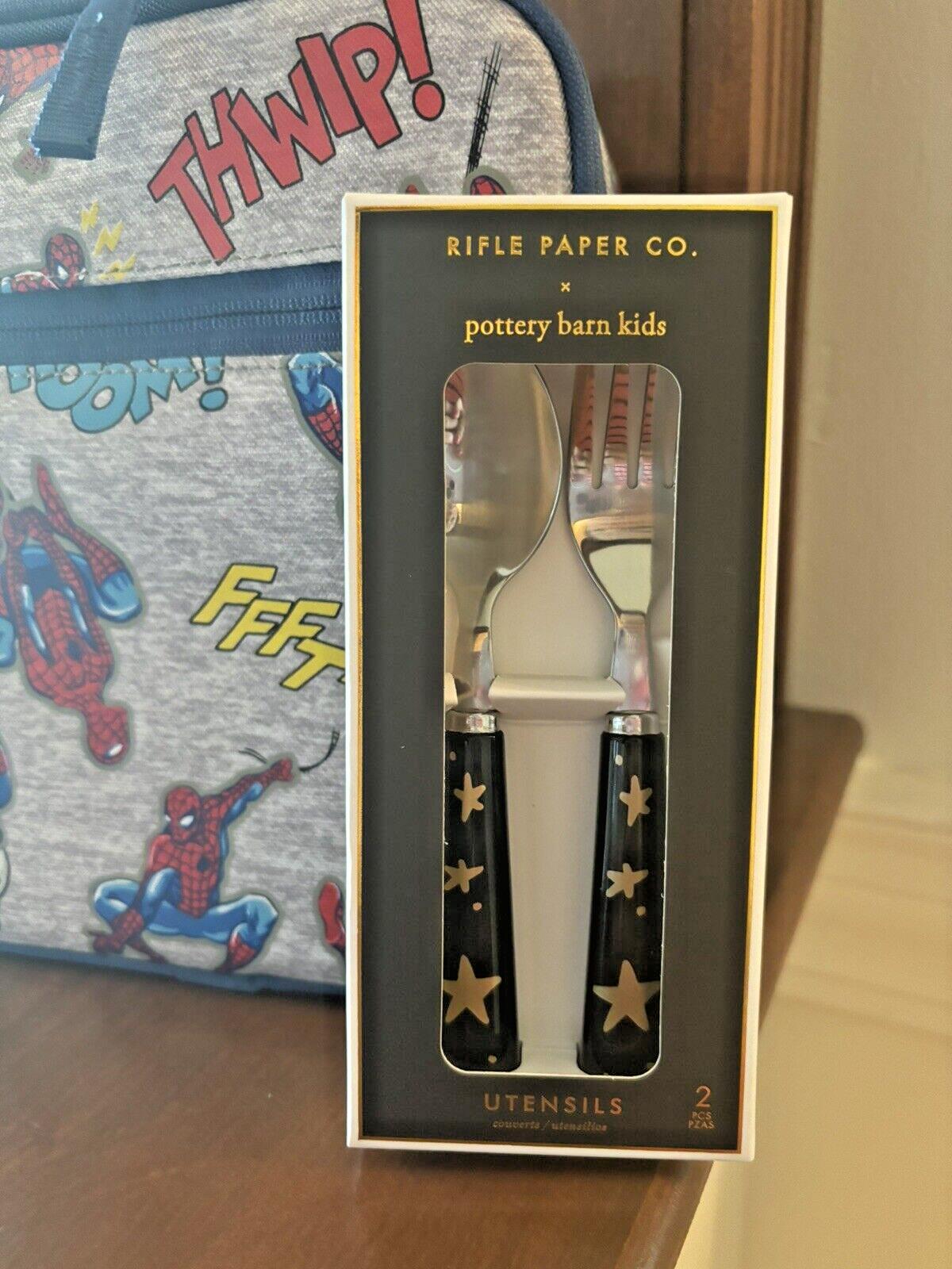 Pottery Barn School Marvel Avengers Spider-Man Super LUNCH BOX BAG+Utensil Set . product image view 3
