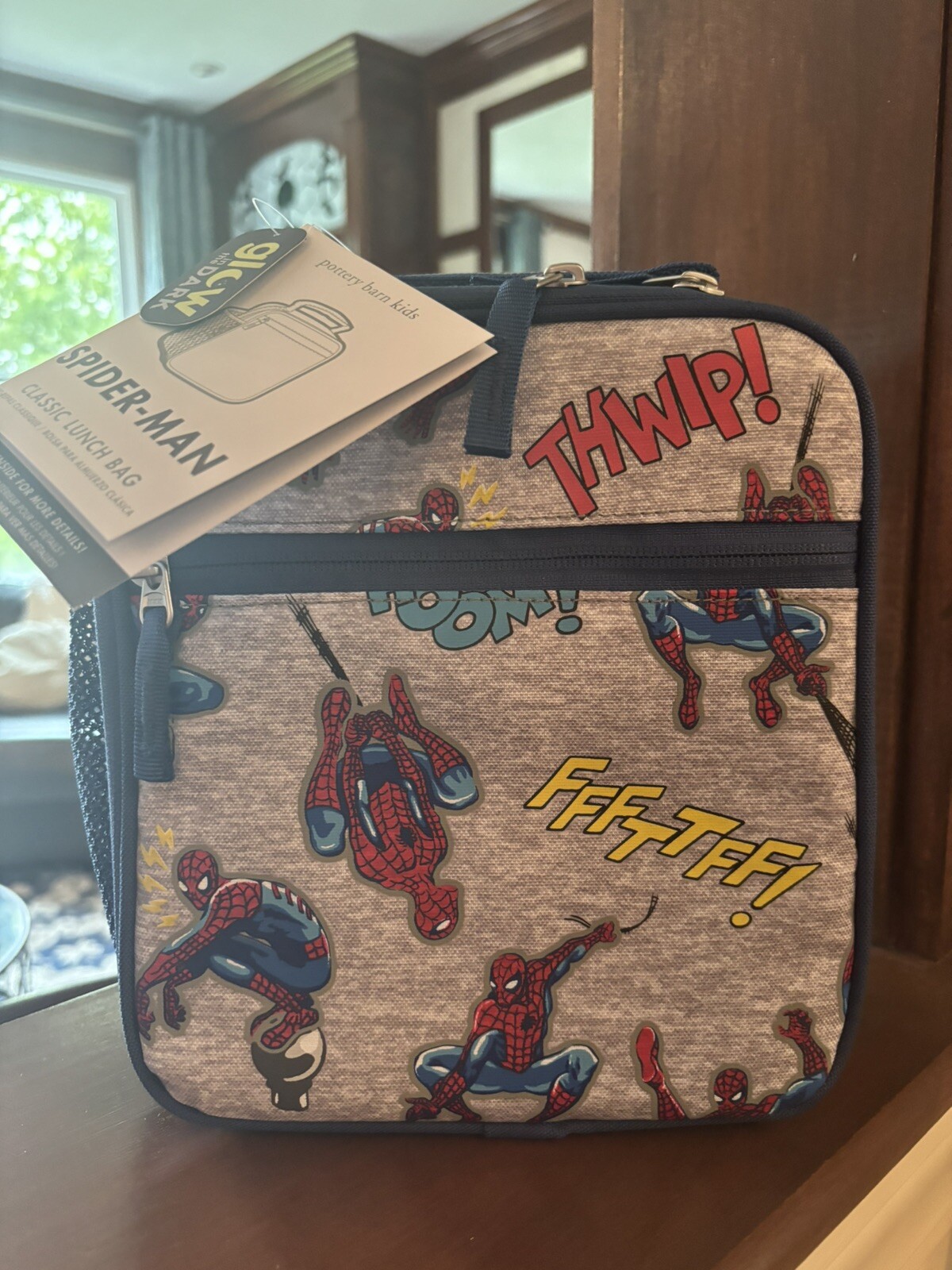 Pottery Barn School Marvel Avengers Spider-Man Super LUNCH BOX BAG+Utensil Set . detailed image 11