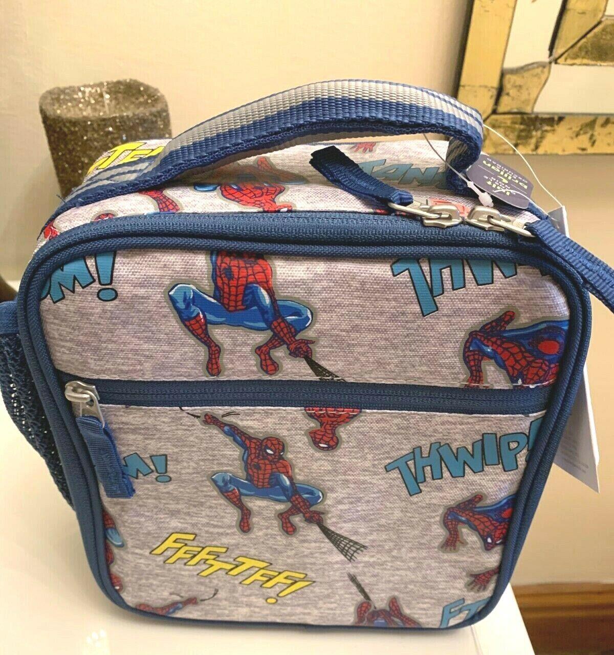 Pottery Barn School Marvel Avengers Spider-Man Super LUNCH BOX BAG+Utensil Set . detailed image 12