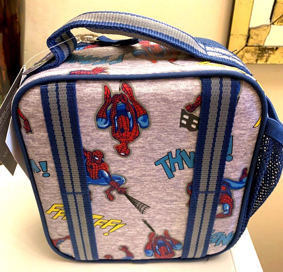 Pottery Barn School Marvel Avengers Spider-Man Super LUNCH BOX BAG+Utensil Set . detailed image 14