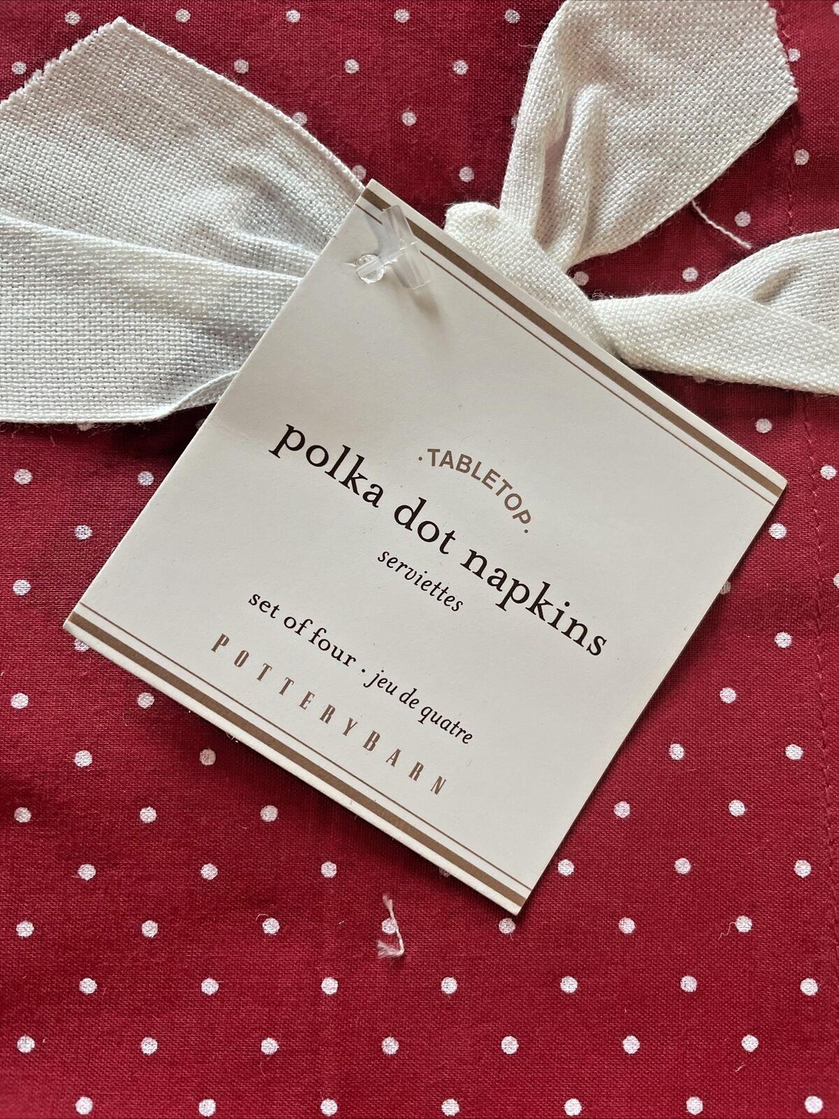 Pottery barn holiday Valentine party napkin red Christmas easter SET 4 gift π detailed image 2