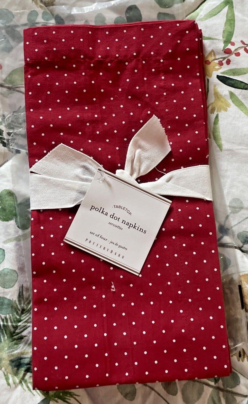 Pottery barn holiday Valentine party napkin red Christmas easter SET 4 gift π detailed image 8
