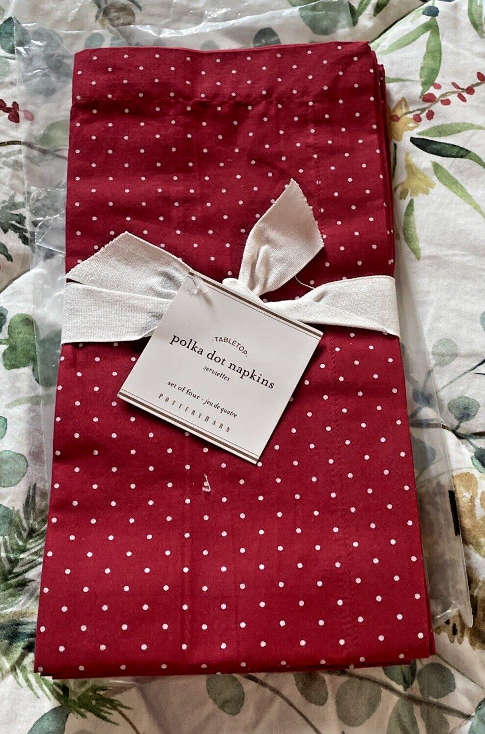 Pottery barn holiday Valentine party napkin red Christmas easter SET 4 gift π detailed image 9