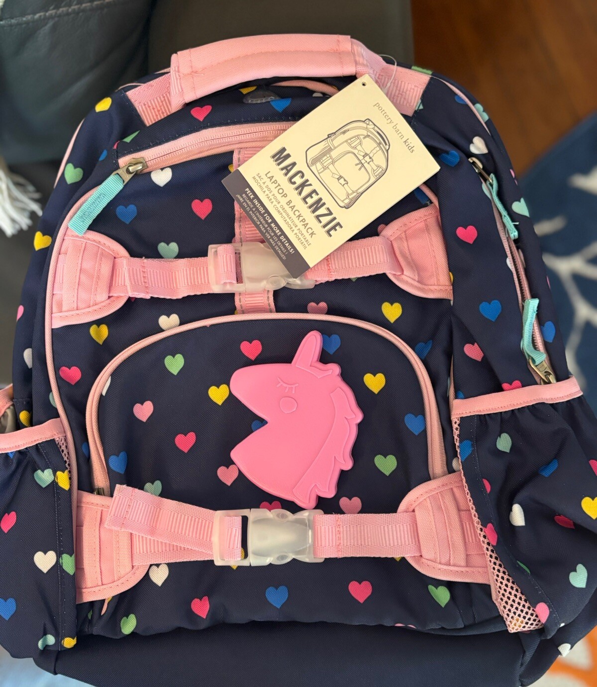 School Pottery Barn kids Disney BACKPACK travel bag+Water +Lunch BOX+Unicorn [ detailed image 5