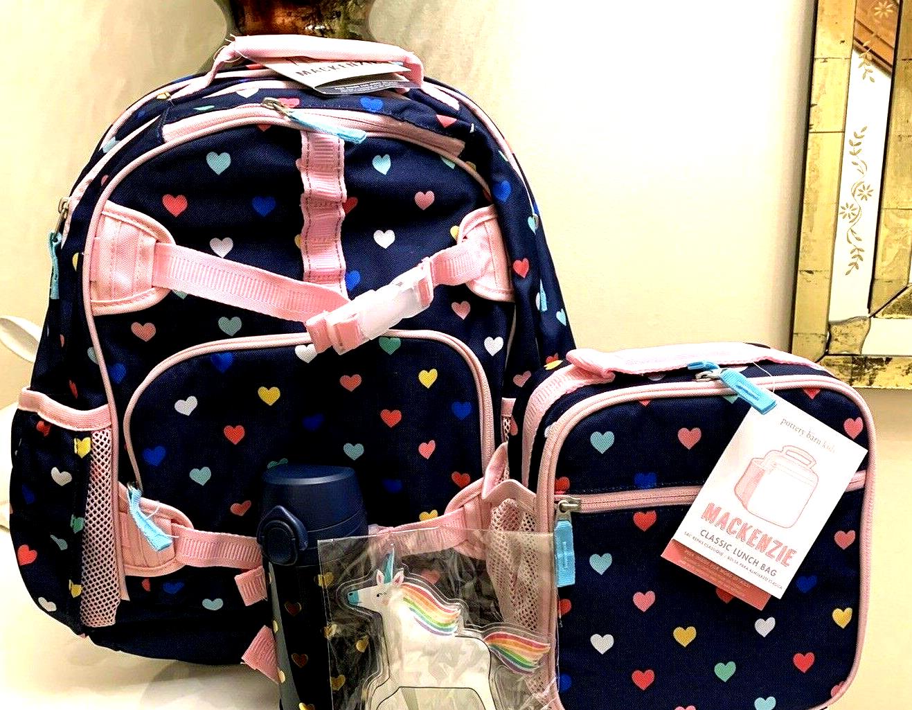 School Pottery Barn kids Disney BACKPACK travel bag+Water +Lunch BOX+Unicorn [ detailed image 6