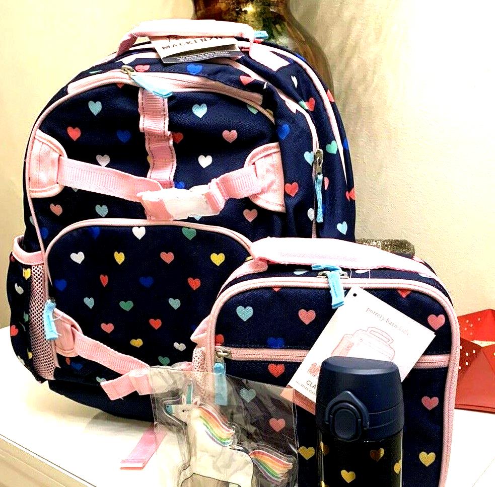 School Pottery Barn kids Disney BACKPACK travel bag+Water +Lunch BOX+Unicorn [ detailed image 10