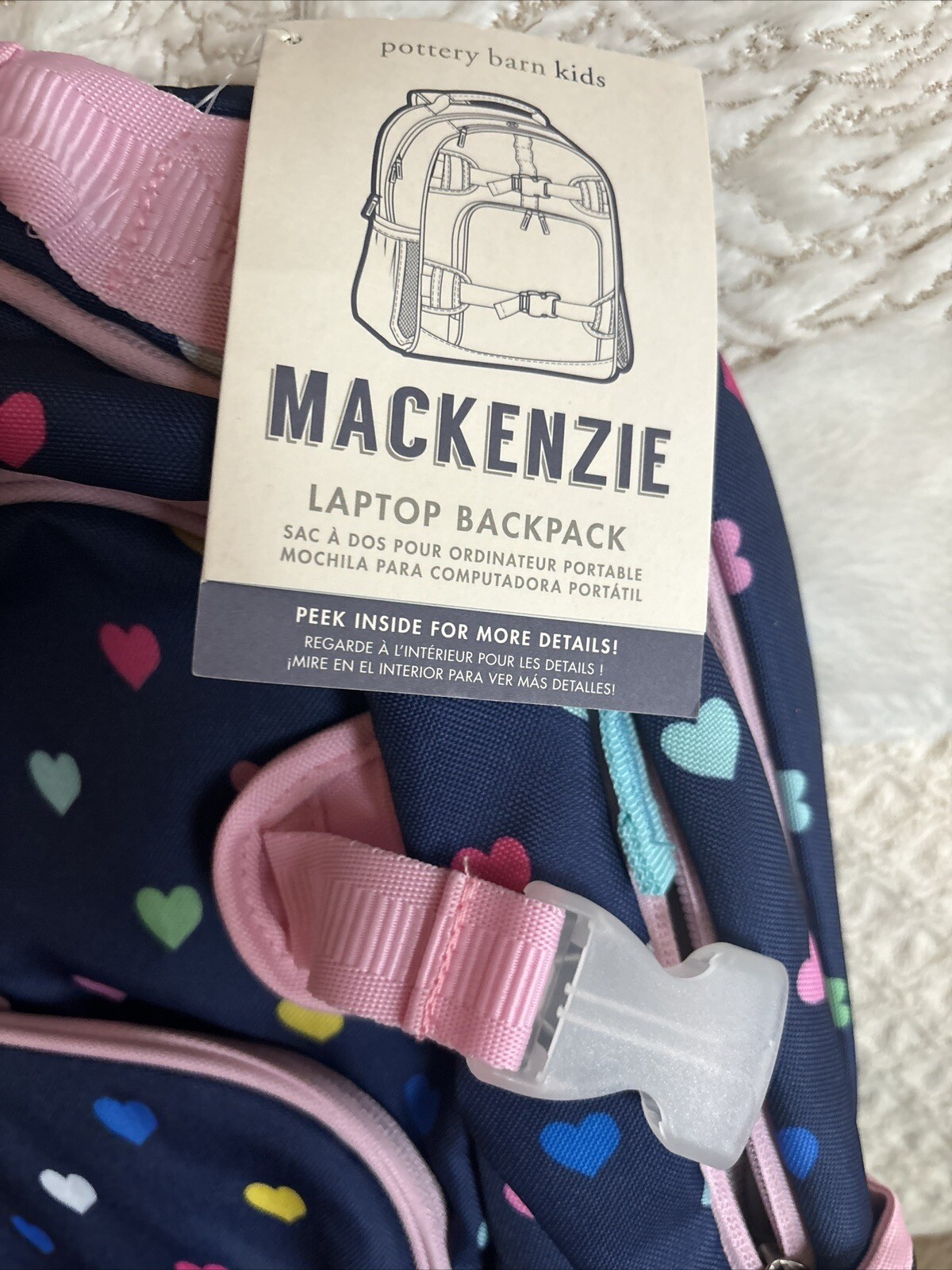 School Pottery Barn kids Disney BACKPACK travel bag+Water +Lunch BOX+Unicorn [ detailed image 23