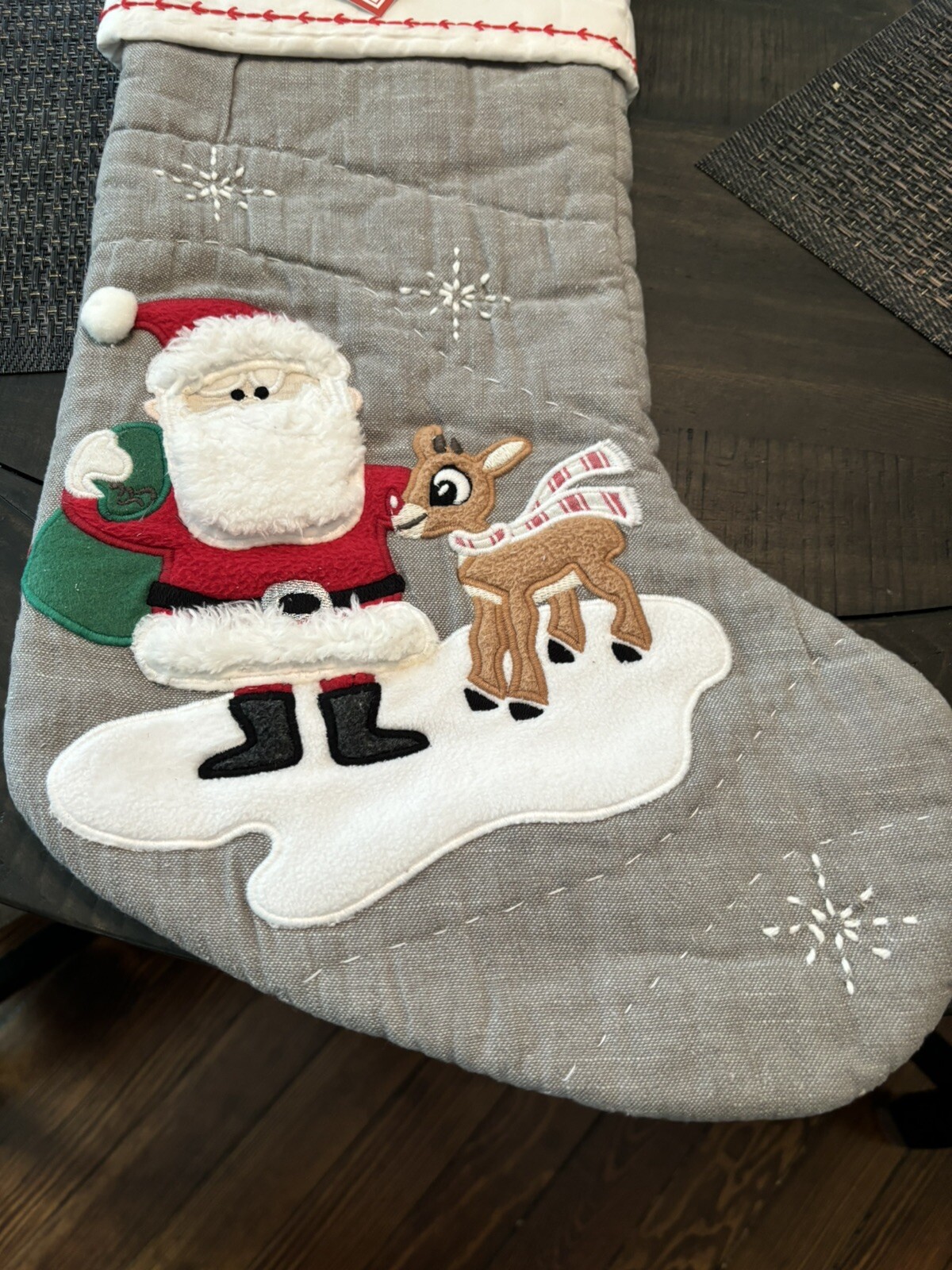 Disney Pottery Barn Holiday Christmas stocking Santa Rudolph Seuss tree Party detailed image 10