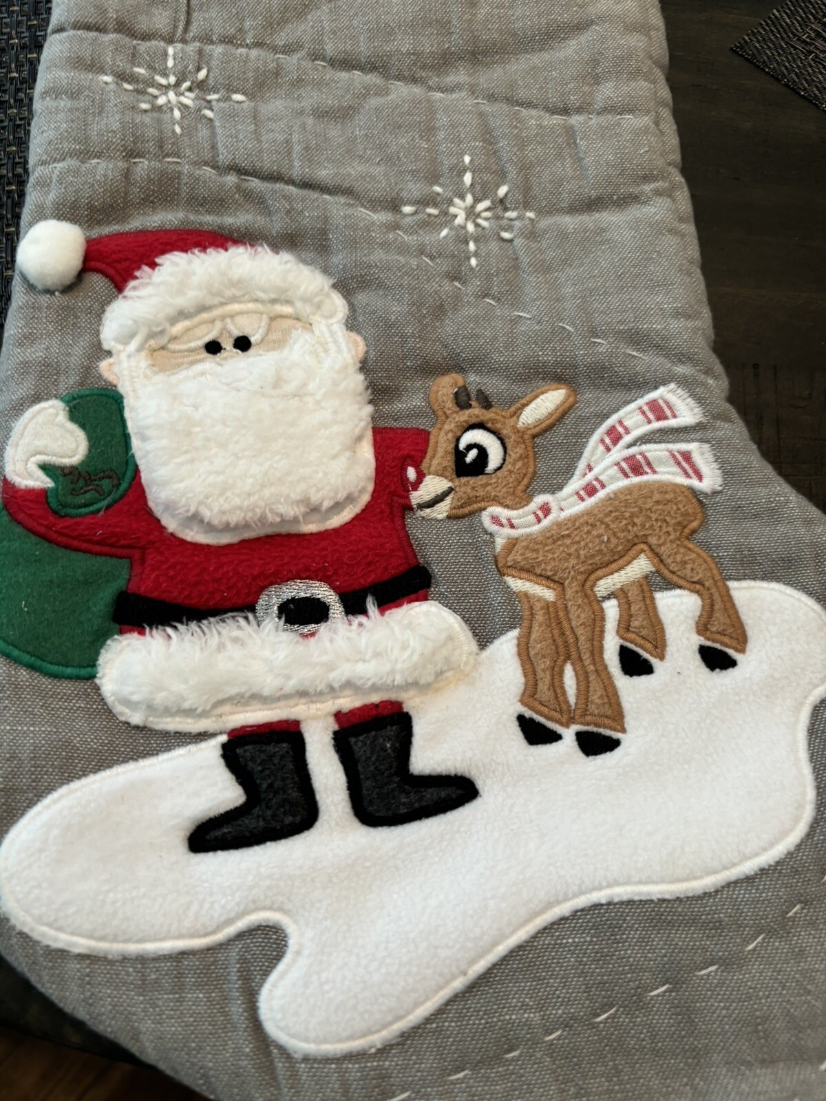 Disney Pottery Barn Holiday Christmas stocking Santa Rudolph Seuss tree Party detailed image 11
