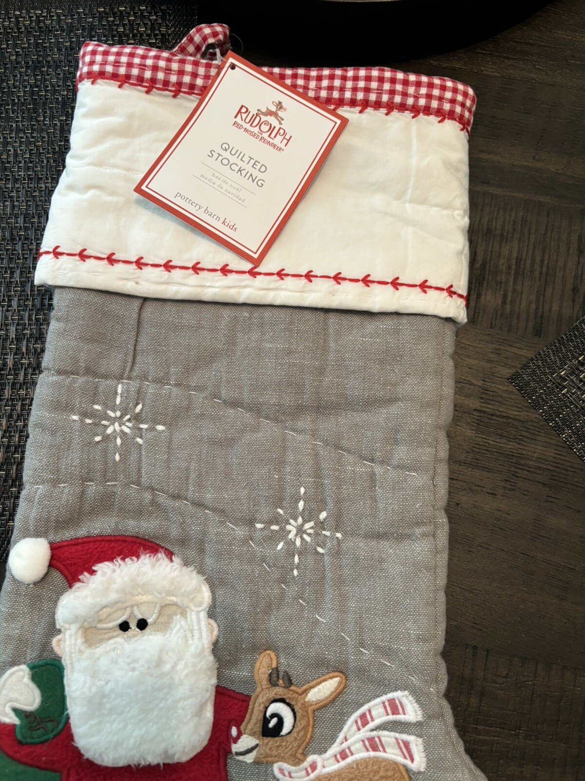 Disney Pottery Barn Holiday Christmas stocking Santa Rudolph Seuss tree Party detailed image 13