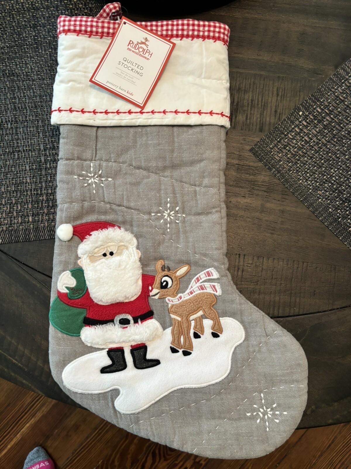 Disney Pottery Barn Holiday Christmas stocking Santa Rudolph Seuss tree Party detailed image 15