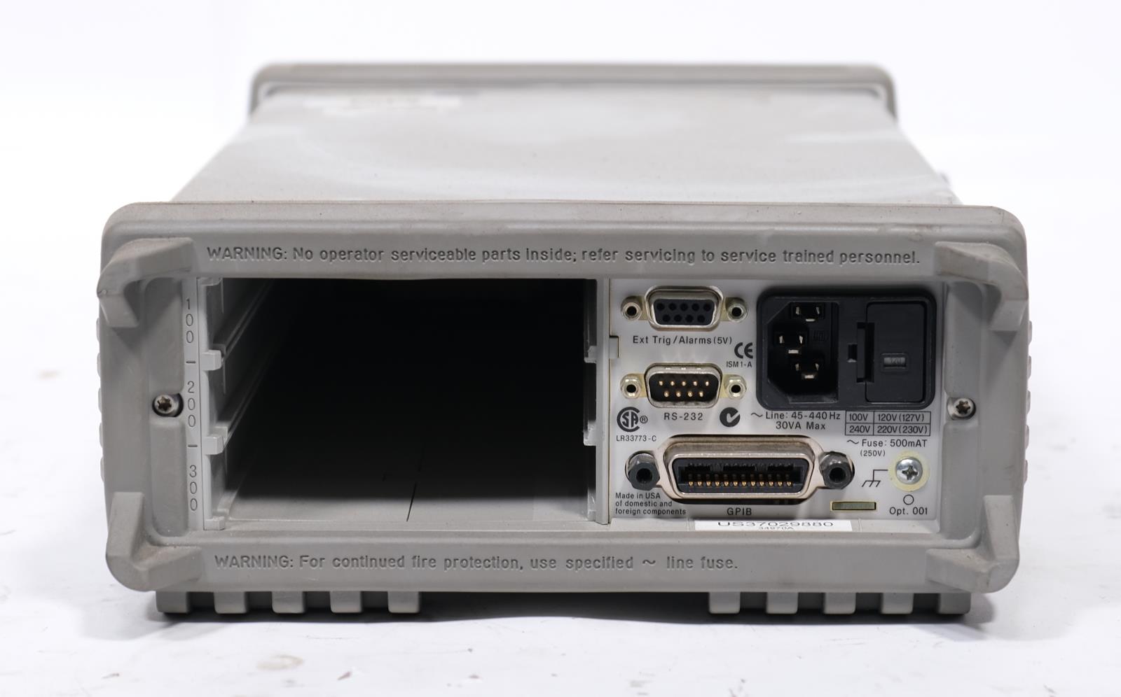 HP / Agilent 34970A Data Acquisition Switch Unit