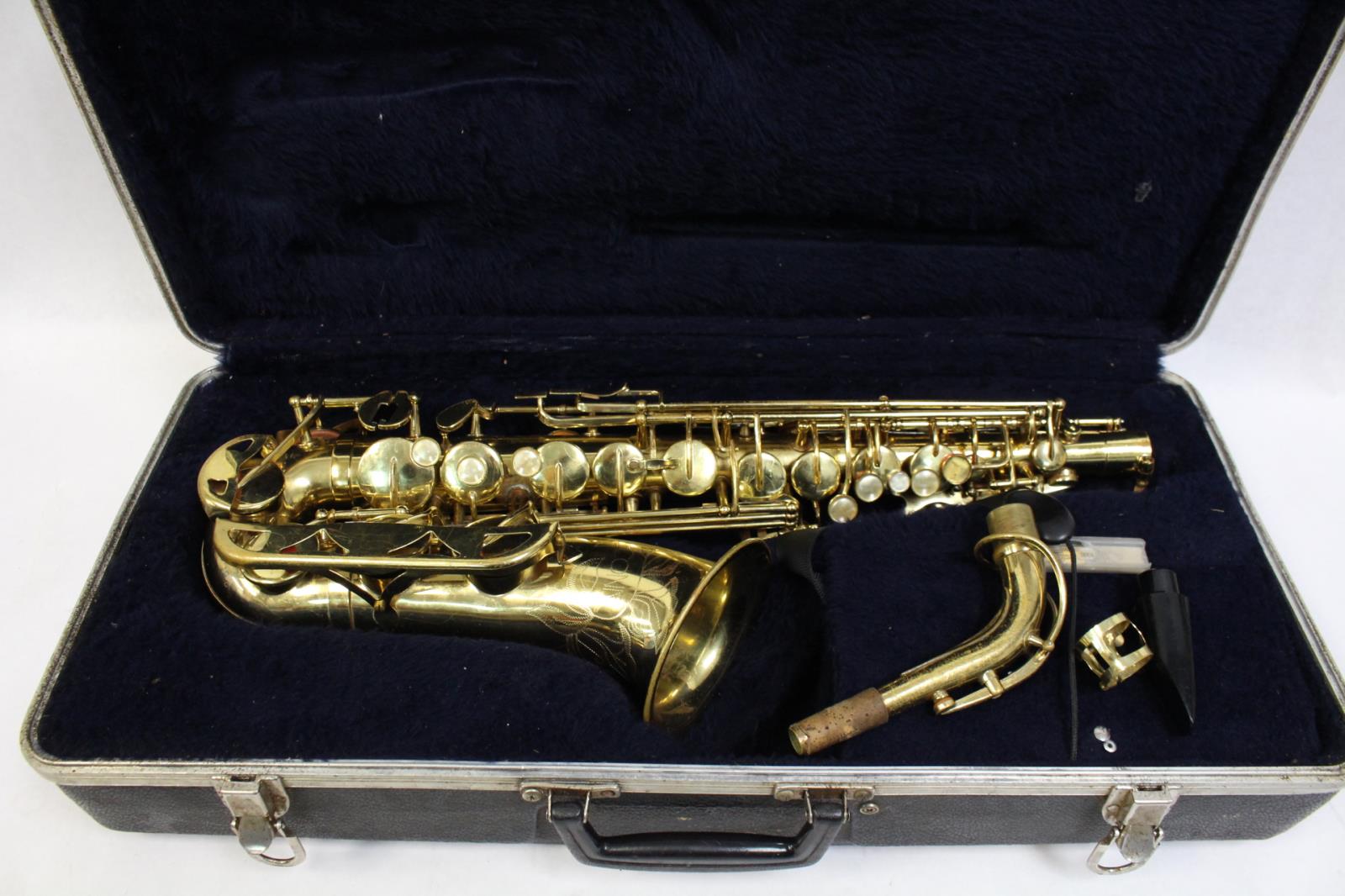 C.G. Conn Alto Saxophone Brass Finish w/ Case Neck Mouthpiece Used