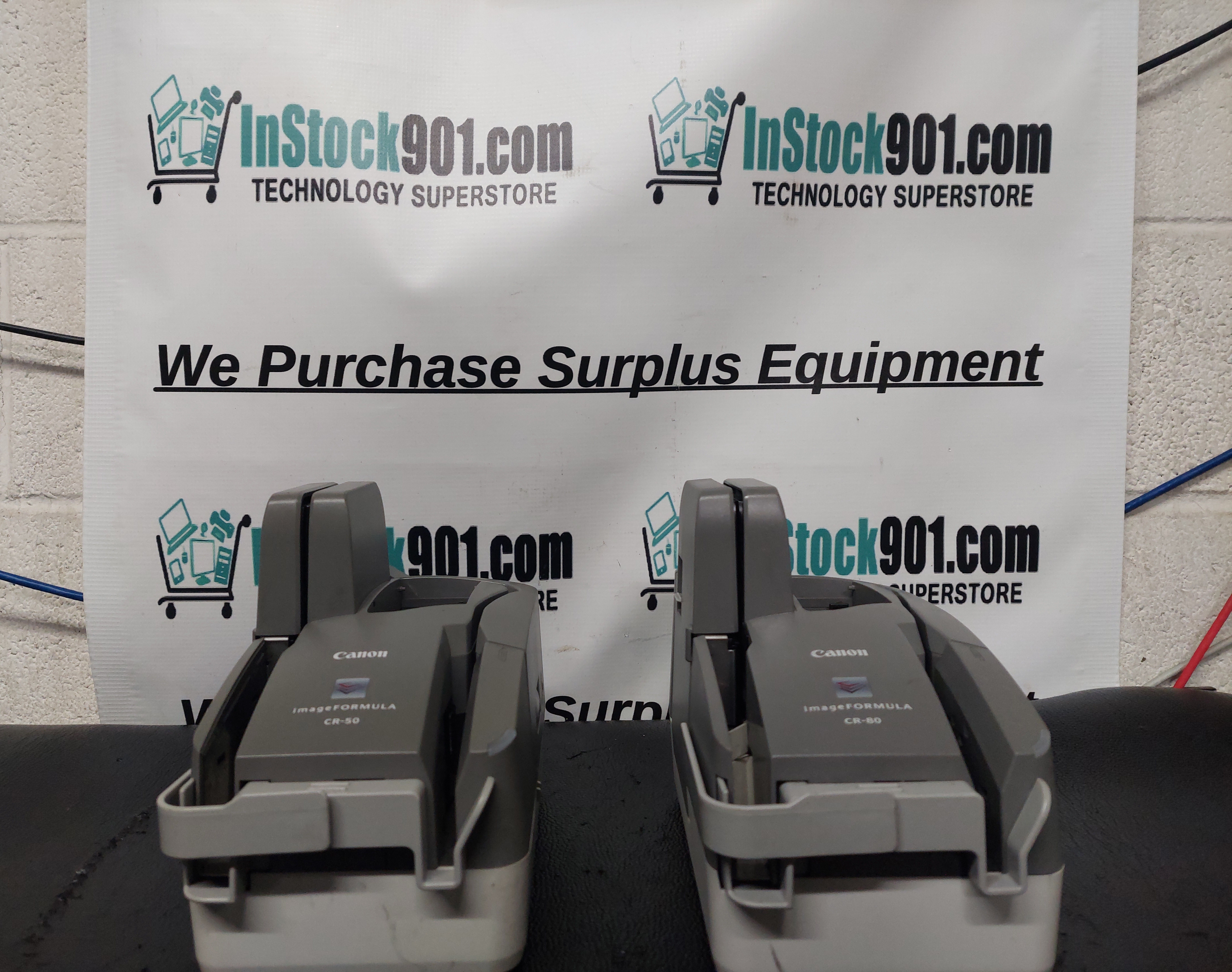 Lot of 2 Canon ImageFormula CR-80 Document Check Scanner Reader