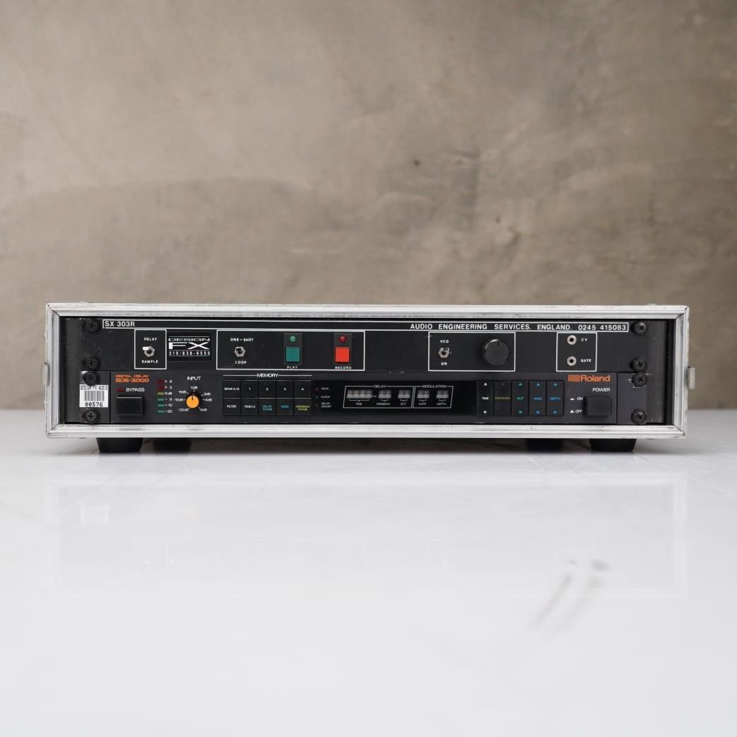 Roland SDE-3000 Digital Delay & AES SX303R Sample Trigger w/ Case #59086