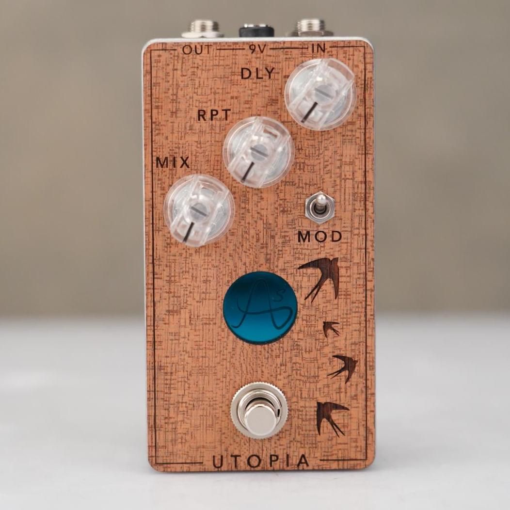 Anasounds Utopia mk1 Analog Delay Effects Pedal w/ Wood Top & Box #59844